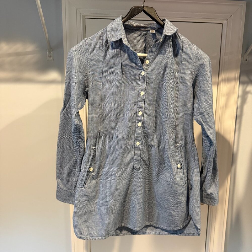 Toad & Co Mixologist Tunic - Women's XS in Blue Checkered